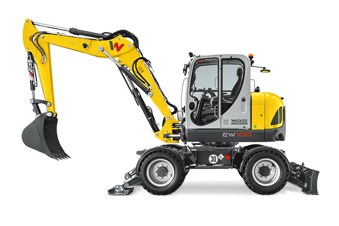 EW100 - Quickly on the go with the mobile excavator